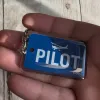 Acryl-Schlüsselanhänger "Pilot" – Flugzeugmotiv