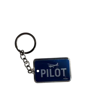 Acryl-Schlüsselanhänger "Pilot" – Flugzeugmotiv