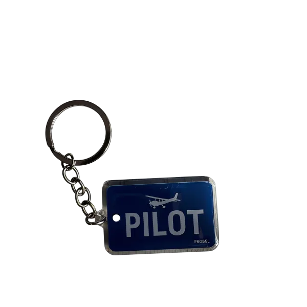 Acryl-Schlüsselanhänger "Pilot" – Flugzeugmotiv