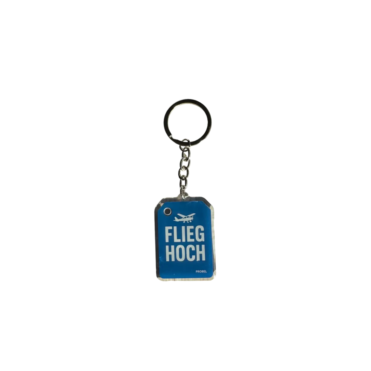 Acryl-Schlüsselanhänger "Flieg hoch" – Flugzeugmotiv