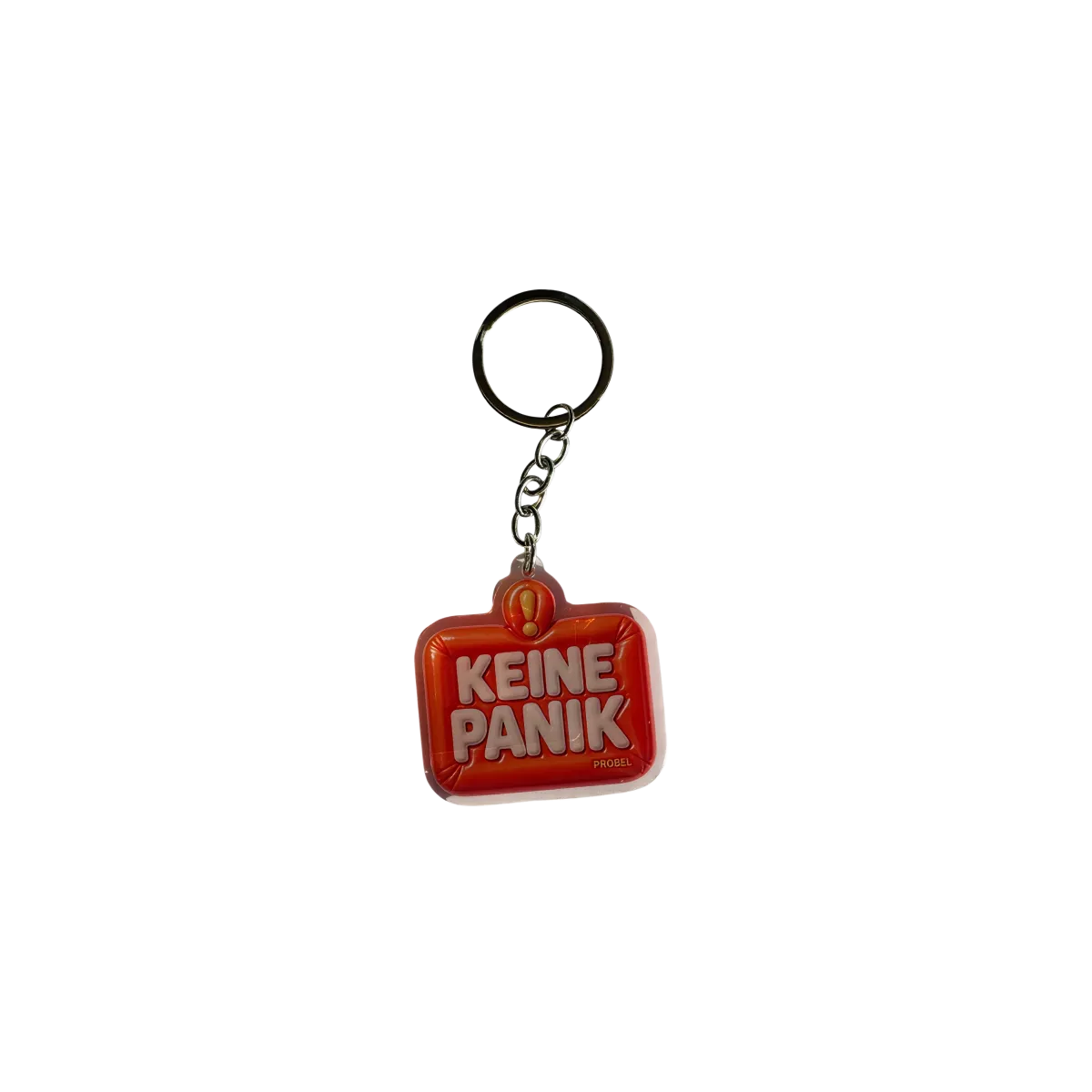Akrylový přívěsek "KEINE PANIK"
