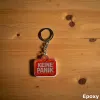 Akrylový přívěsek "KEINE PANIK"