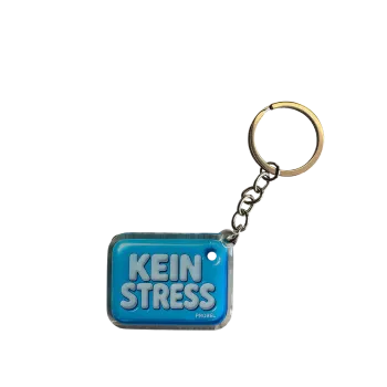 Acryl-Schlüsselanhänger "KEIN STRESS" – Bubble Design