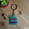 Acryl Schlüsselanhänger "HALLO DU BIST ZUHAUSE" – Bubble Design