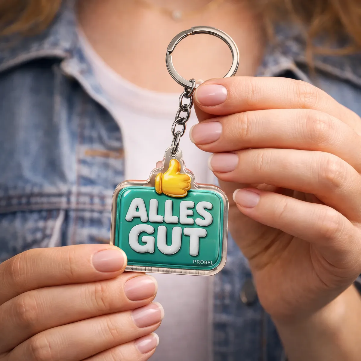 Acryl-Schlüsselanhänger „ALLES GUT“