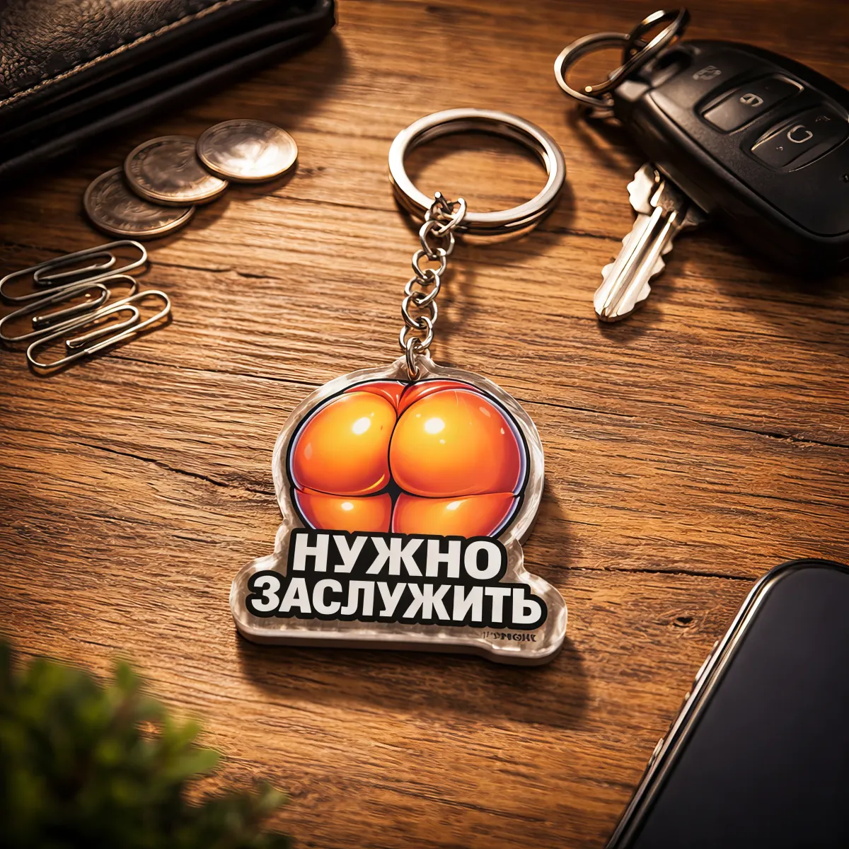 PROBEL Acrylic Keychain “НУЖНО ЗАСЛУЖИТЬ”