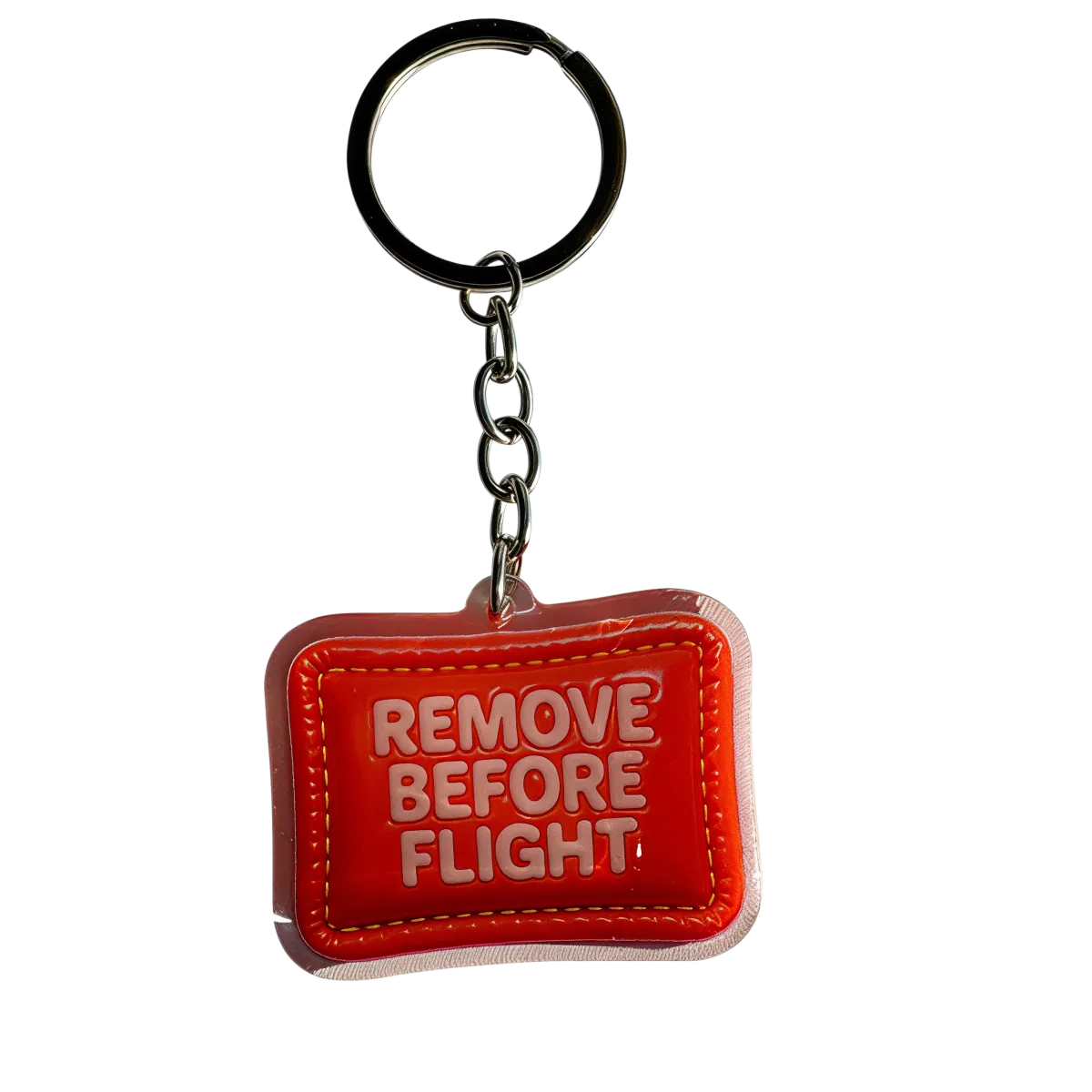 Acryl-Schlüsselanhänger „REMOVE BEFORE FLIGHT“