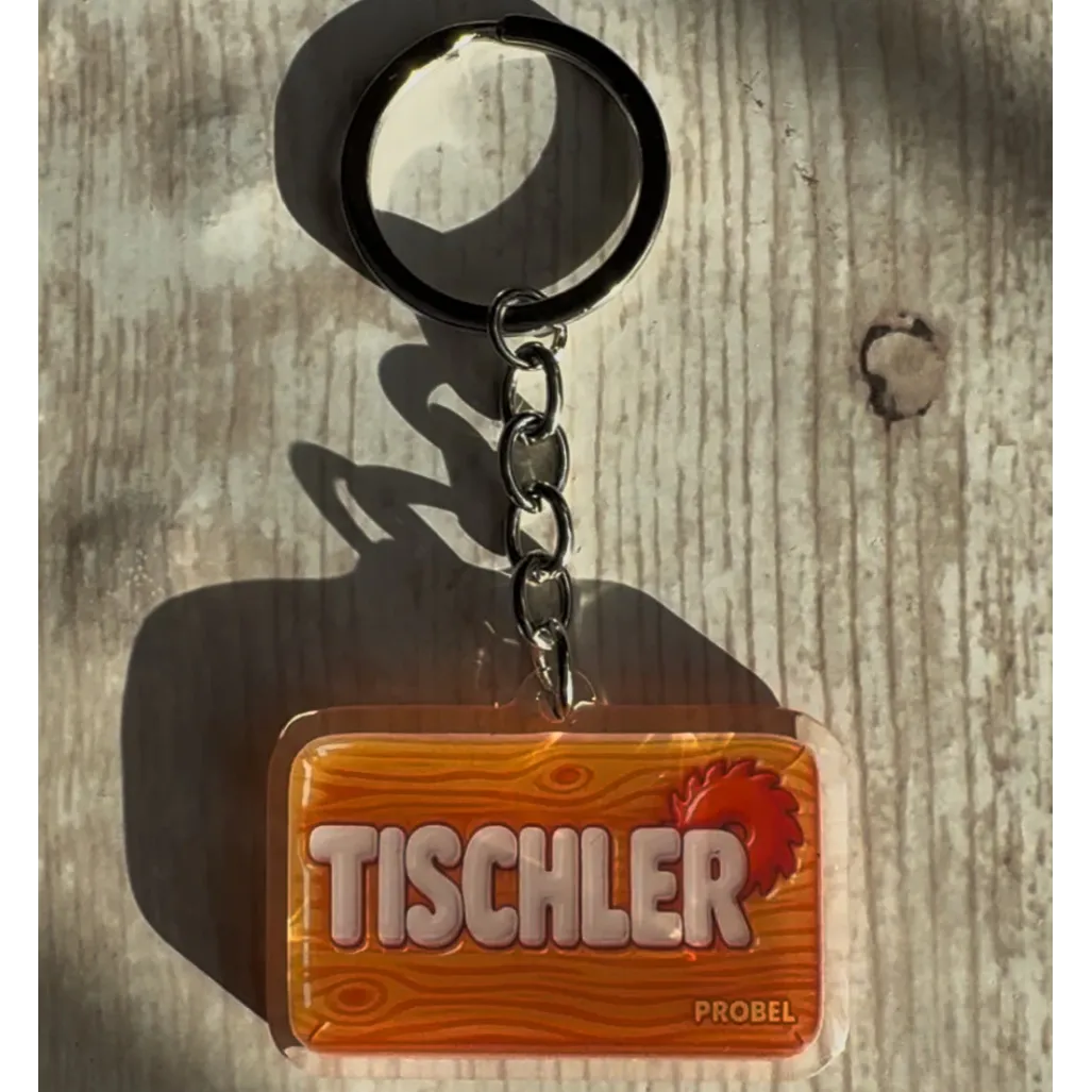 Acryl-Schlüsselanhänger "TISCHLER"