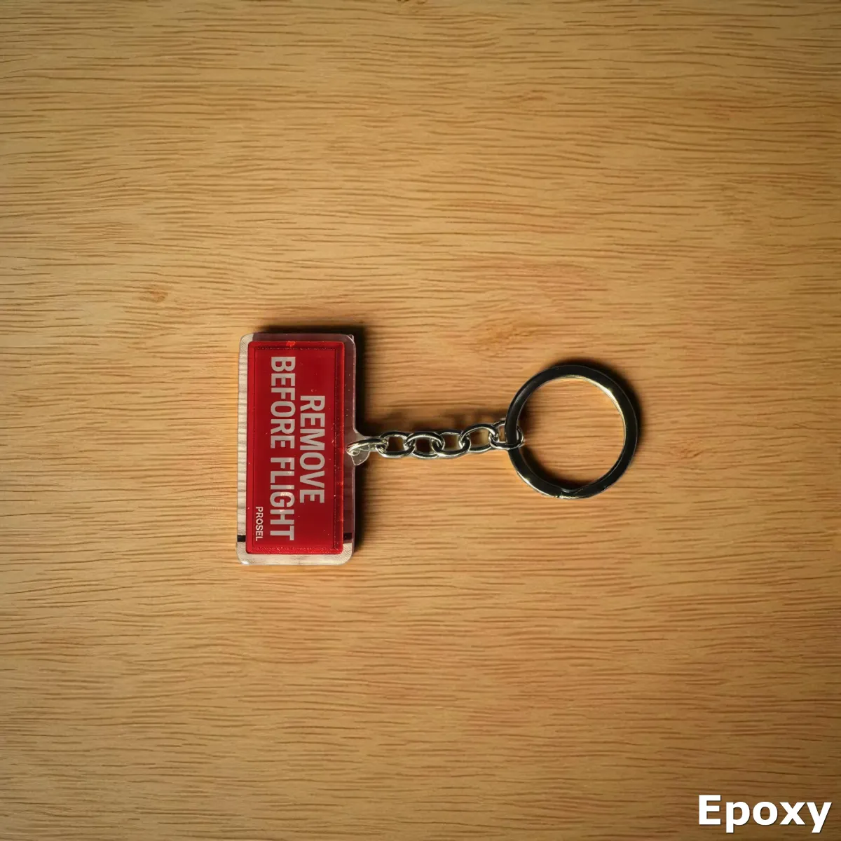 Stoff-Schlüsselanhänger „REMOVE BEFORE FLIGHT“