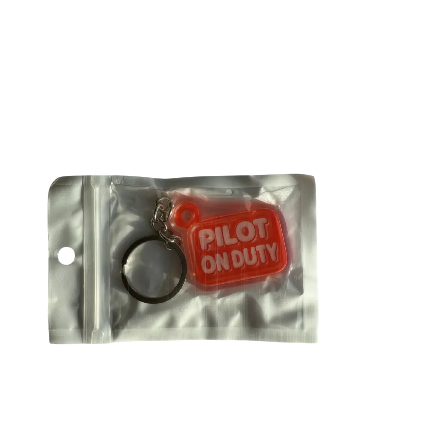 Acryl-Schlüsselanhänger PILOT ON DUTY