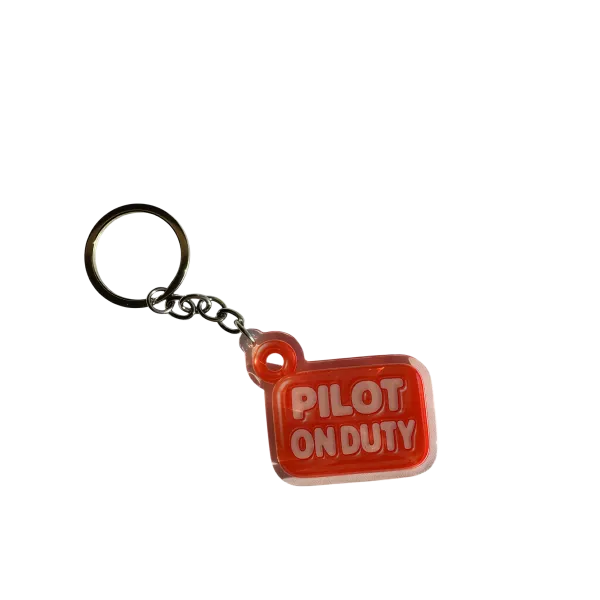 Acryl-Schlüsselanhänger PILOT ON DUTY