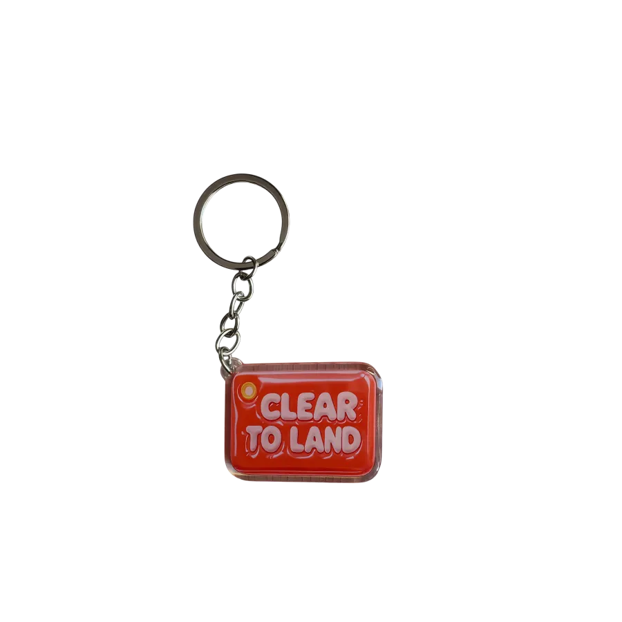Акриловый брелок CLEAR TO LAND
