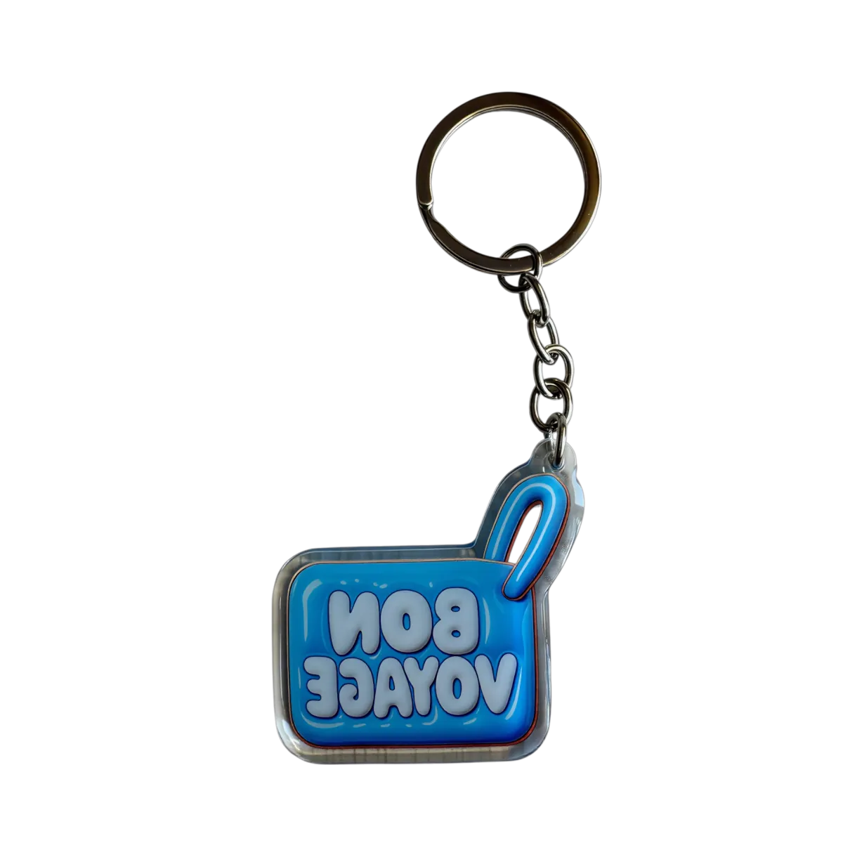 Akrylový přívěsek BON VOYAGE (světle modrý)
