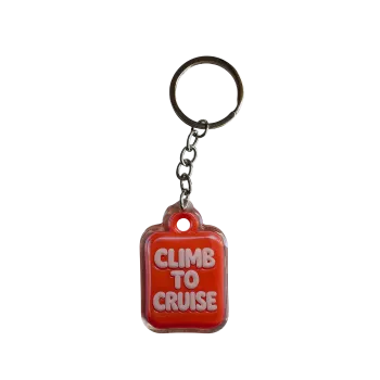 Akrylowy brelok CLIMB TO CRUISE (czerwony)