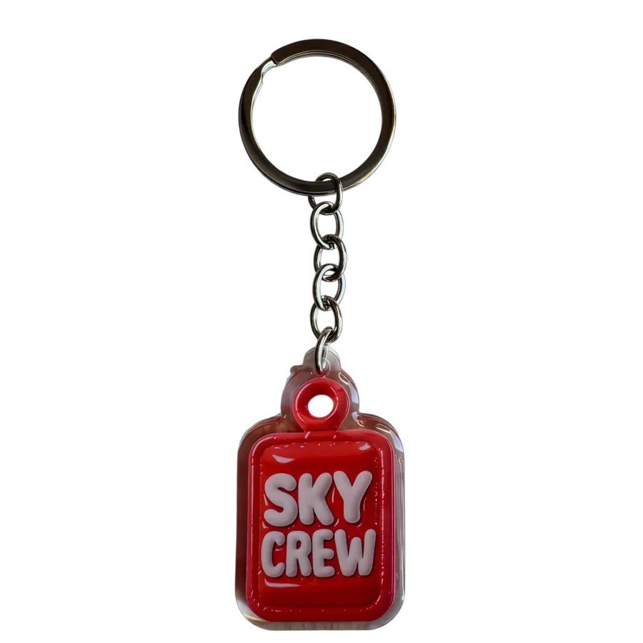 Acryl-Schlüsselanhänger SKY CREW (rot)