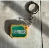 Akrylowy brelok LEHRER (zielono-żółty)