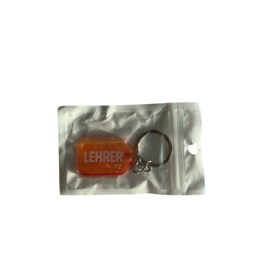 Acryl-Schlüsselanhänger LEHRER (orange)
