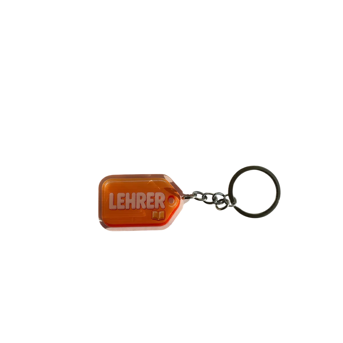 Akryl-Schlüsselanhänger LEHRER (orange)
