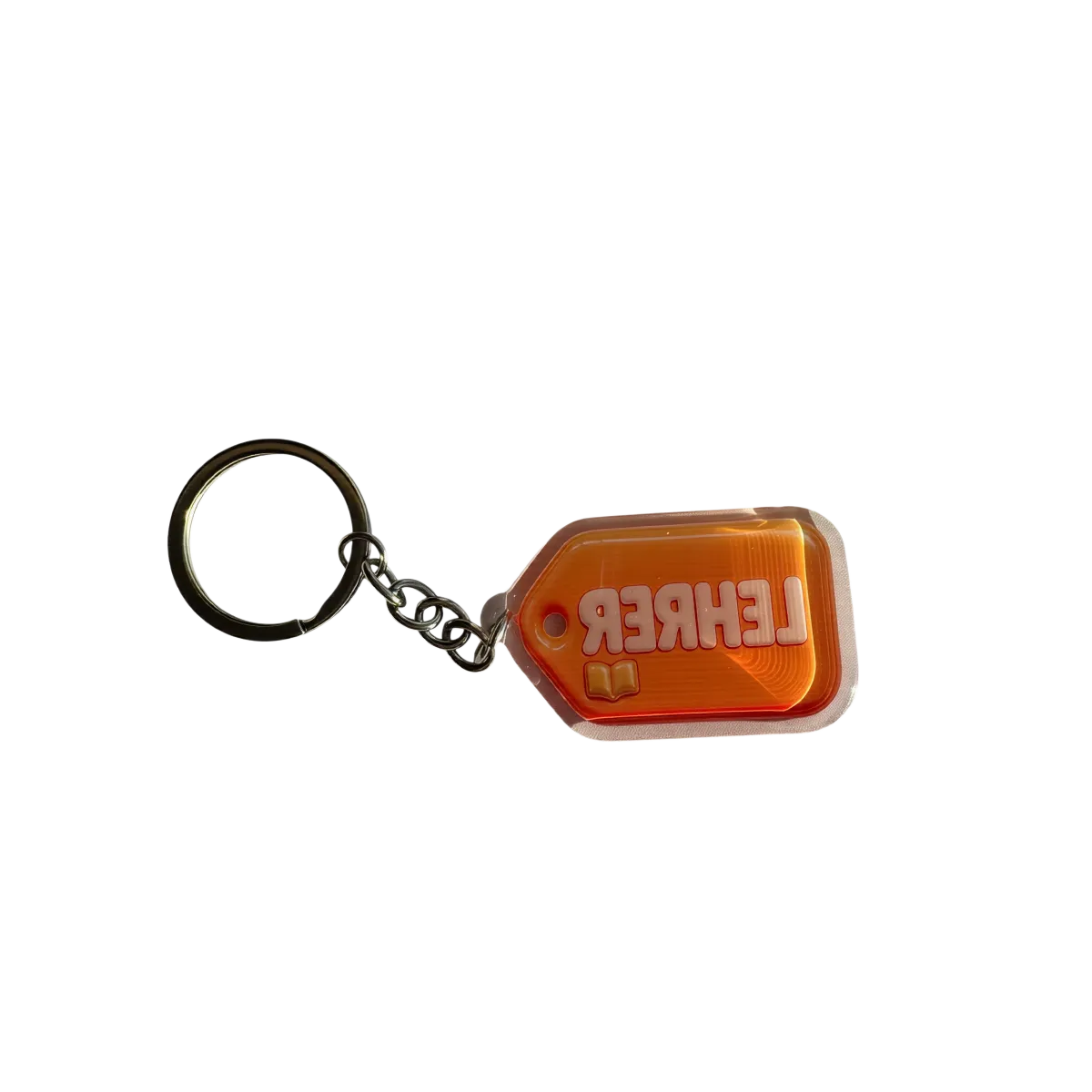 Akryl-Schlüsselanhänger LEHRER (orange)