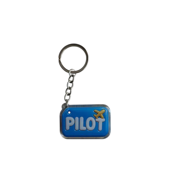 Acryl-Schlüsselanhänger PILOT (blau)