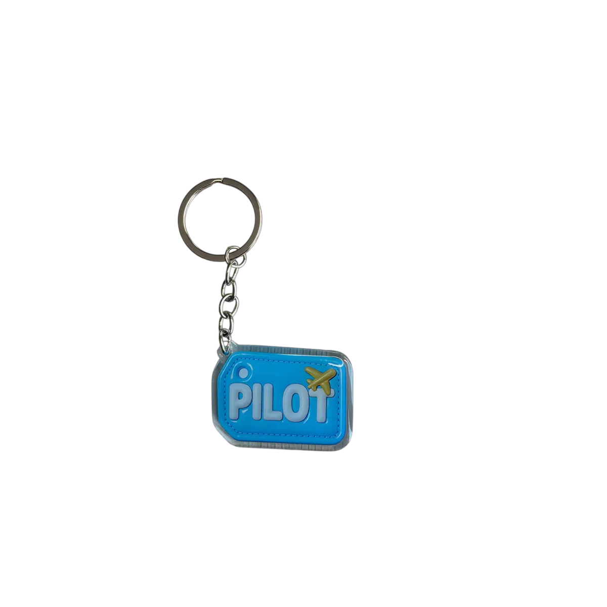 Akryl-Schlüsselanhänger PILOT (hellblau)