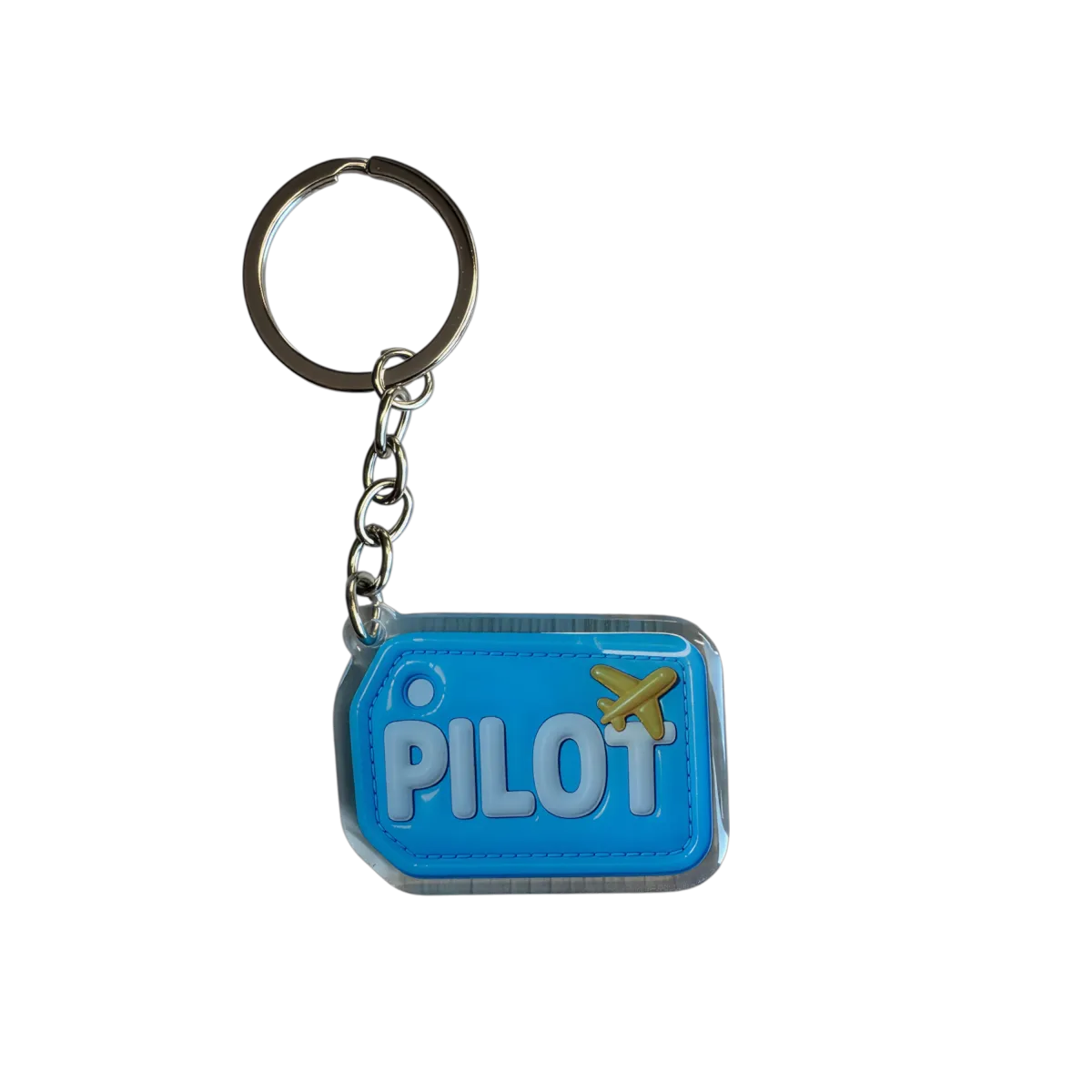 Akryl-Schlüsselanhänger PILOT (hellblau)