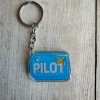 Akryl-Schlüsselanhänger PILOT (hellblau)