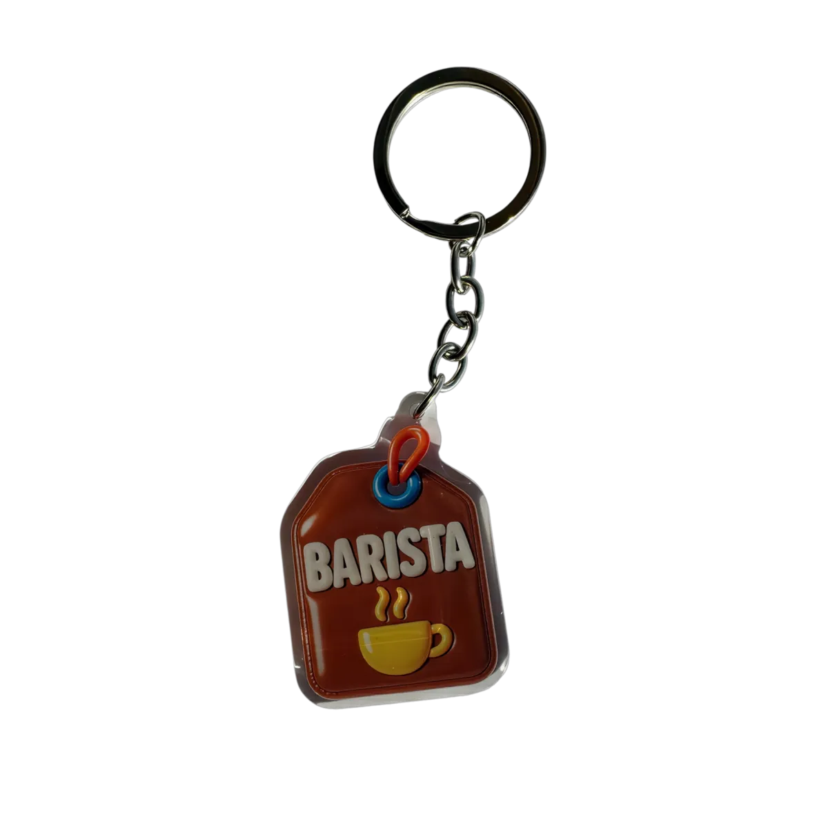 Akrylowy brelok BARISTA (brązowy)