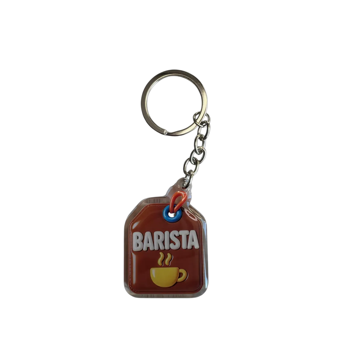 Akrylowy brelok BARISTA (brązowy)