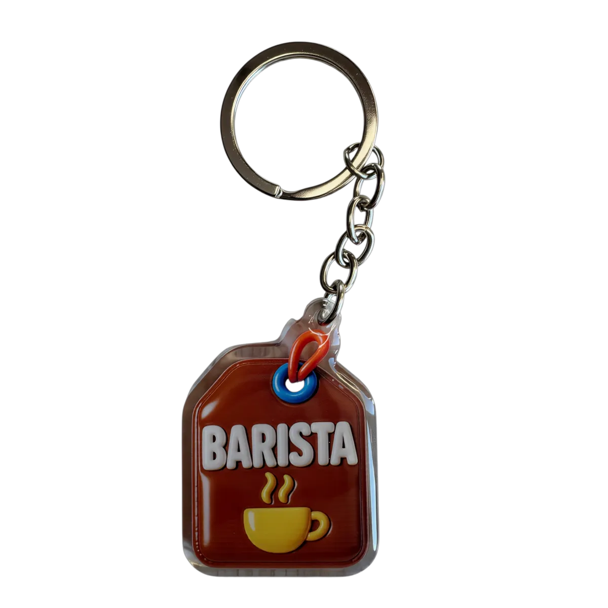 Akrylowy brelok BARISTA (brązowy)