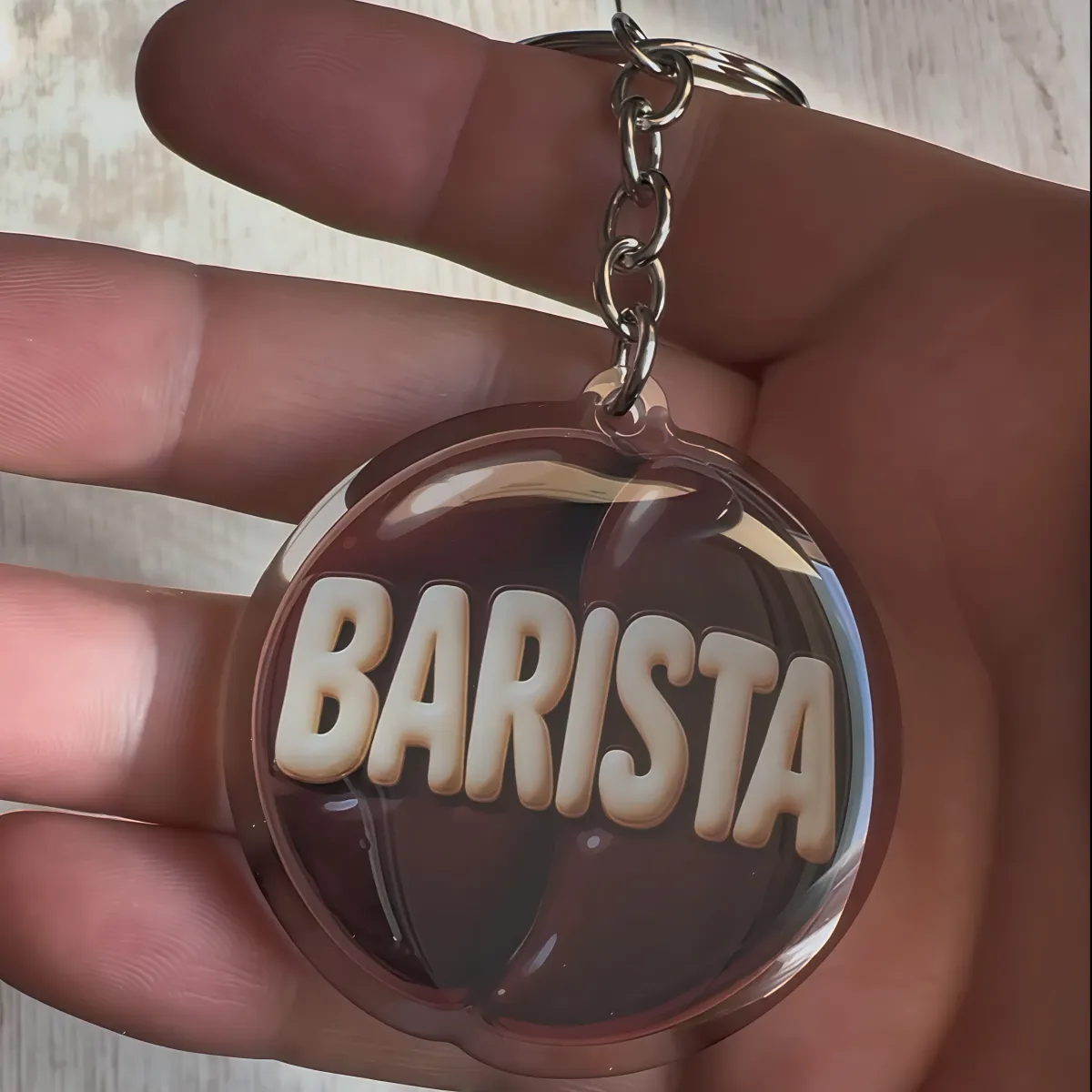 Akrylowy brelok BARISTA (ziarno kawy)