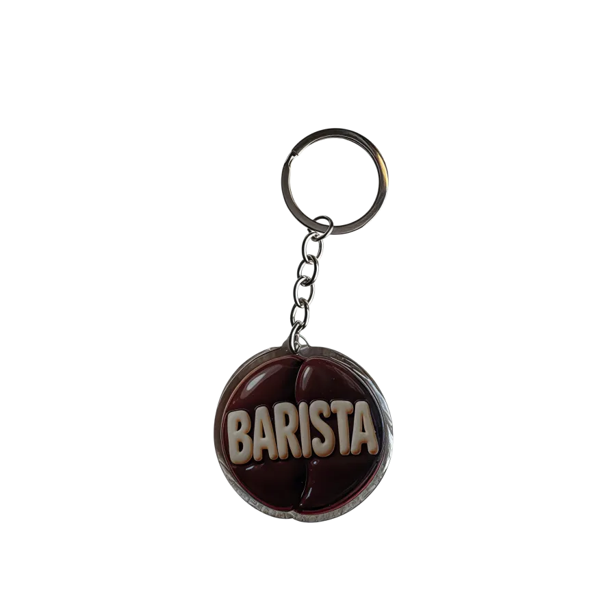 Acryl-Schlüsselanhänger BARISTA (Kaffeebohne)