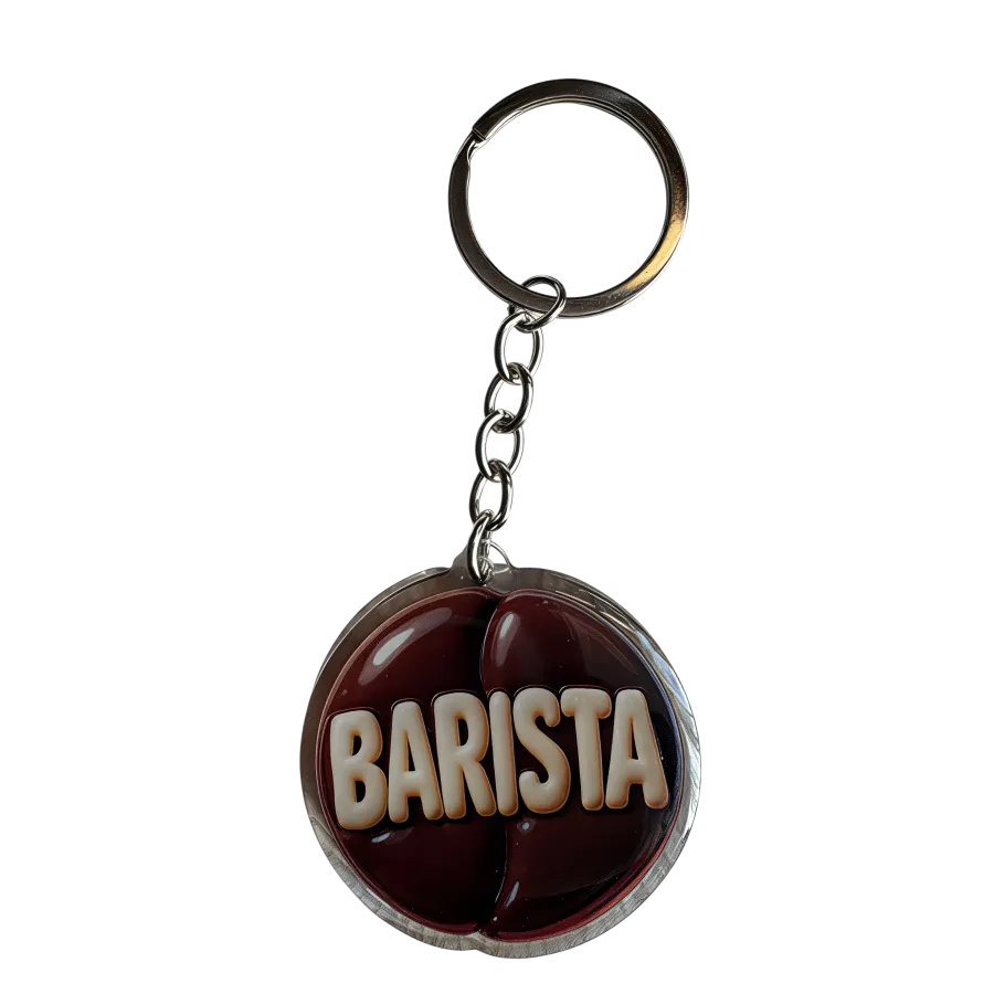 Acryl-Schlüsselanhänger BARISTA (Kaffeebohne)