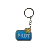 Akryl-Schlüsselanhänger PILOT (blau mit gelbem Flugzeug)