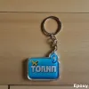 Akryl-Schlüsselanhänger ПИЛОТ (blau mit gelbem Flugzeug)