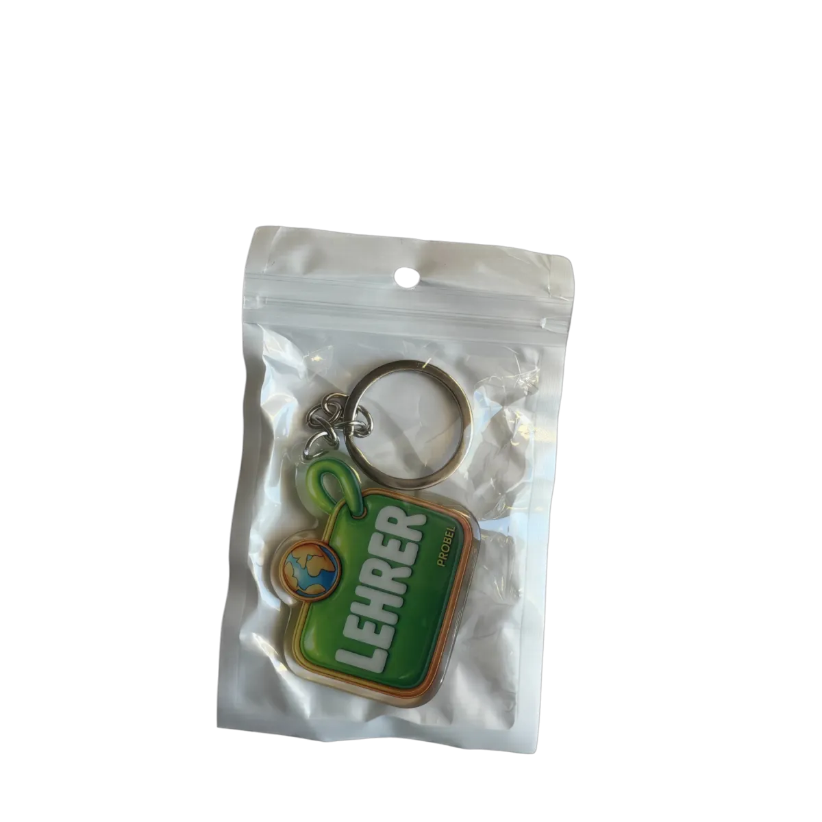 Akrylowy brelok LEHRER z globusem (zielony)