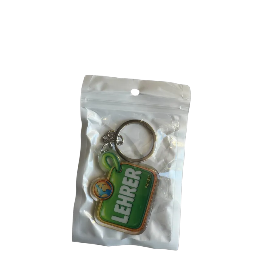 Akrylový přívěsek LEHRER s glóbem (zelený)