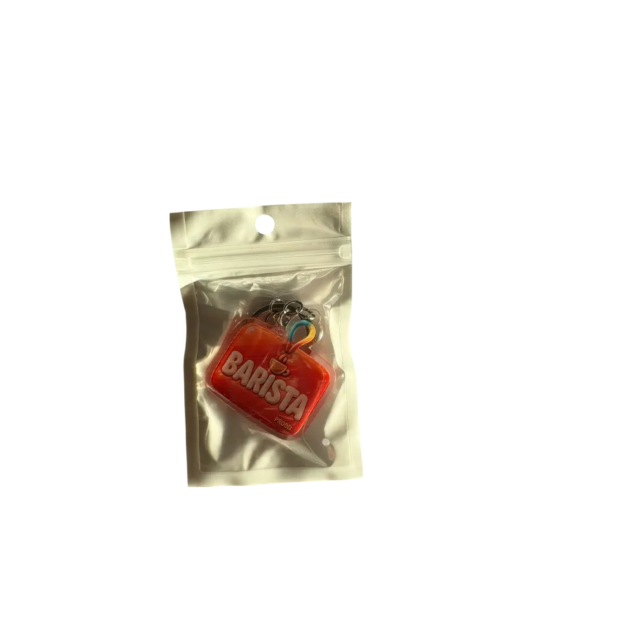 Acryl-Schlüsselanhänger BARISTA (orange)