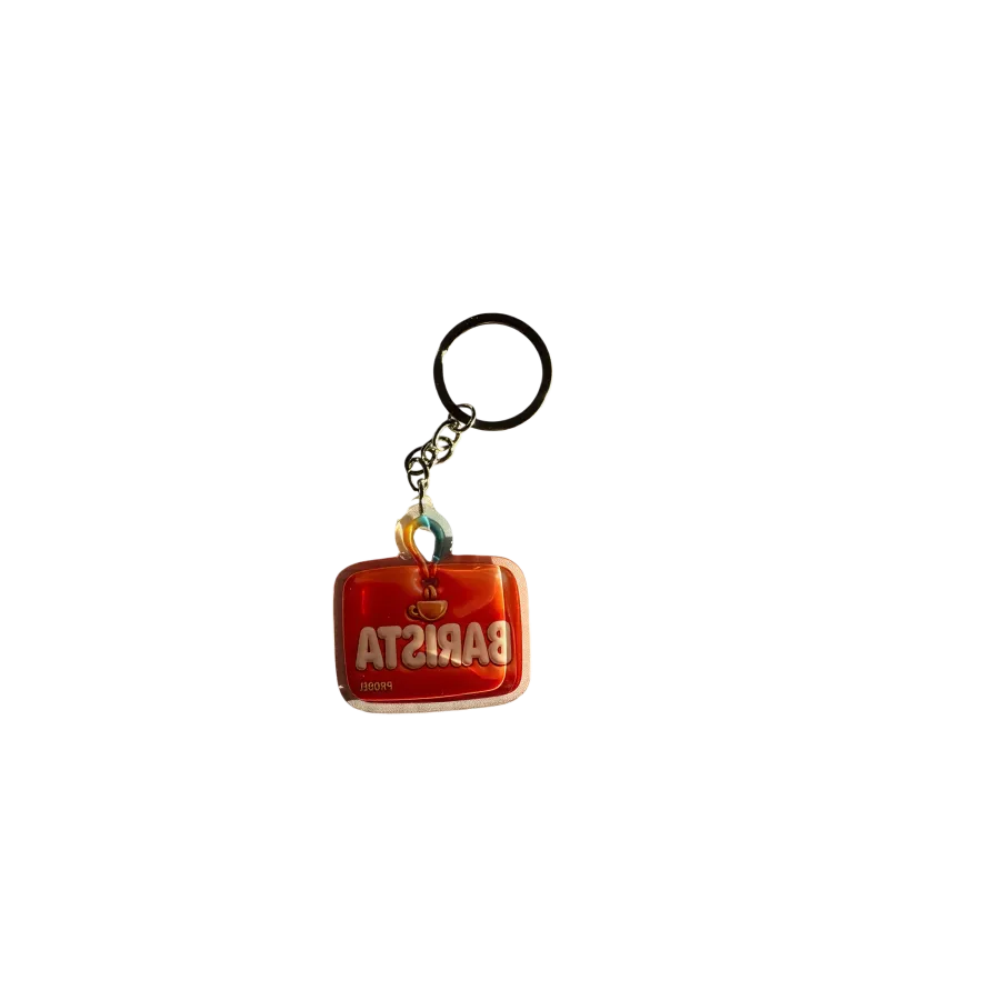 Acryl-Schlüsselanhänger BARISTA (orange)