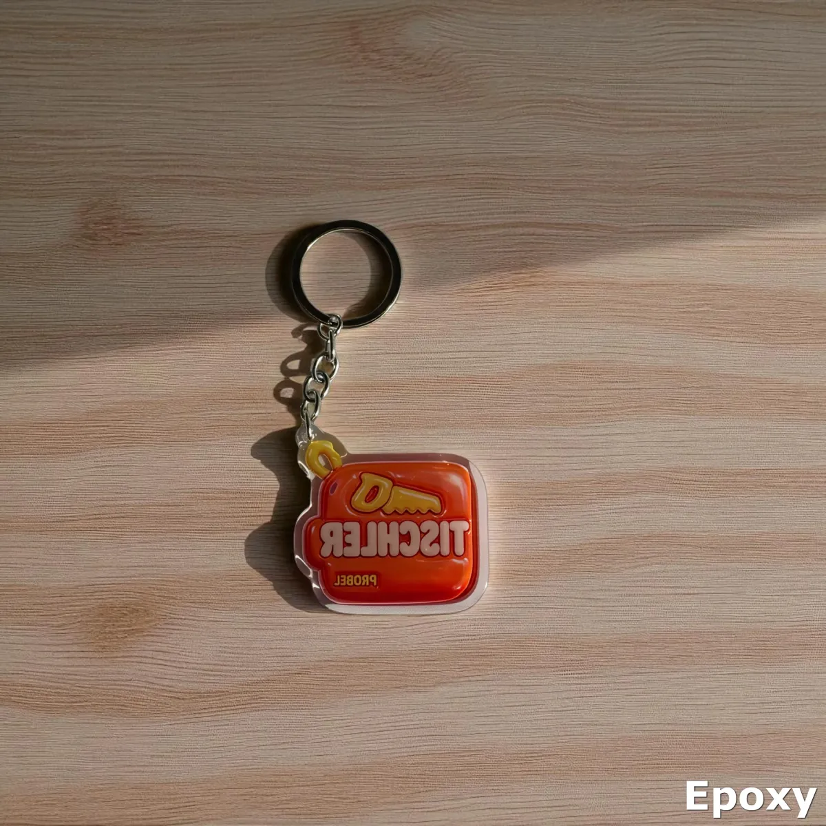 Akryl-Schlüsselanhänger TISCHLER (orange)