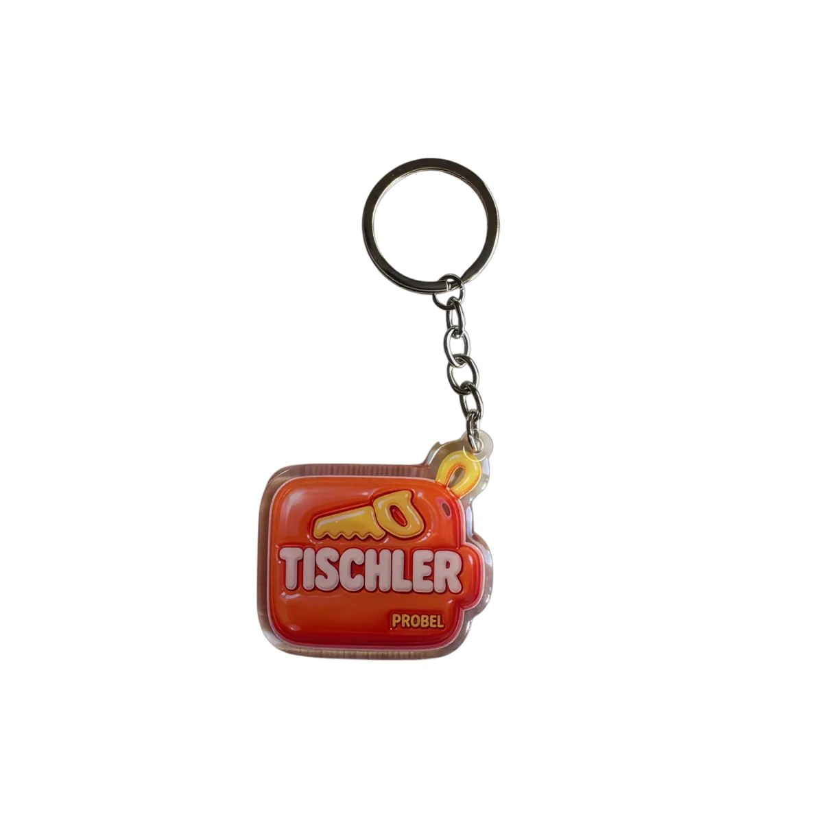 Akryl-Schlüsselanhänger TISCHLER (orange)