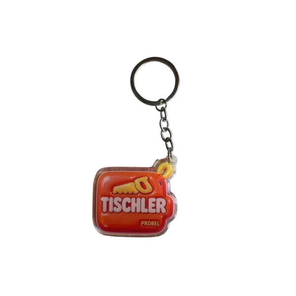 Acryl-Schlüsselanhänger TISCHLER (orange)