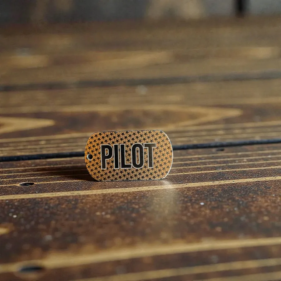Titan-Schlüsselanhänger „PILOT“ – Sternenfeld