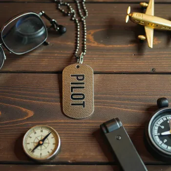 Titan Schlüsselanhänger "PILOT – Geometric Pattern"
