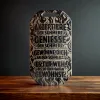 Porte-clés “Akzeptiere den Schmerz” en titane – gravure laser recto-verso