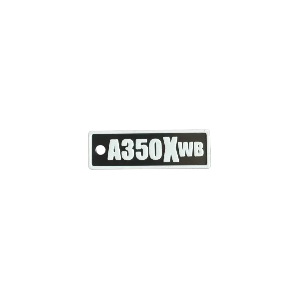 Schlüsselanhänger "A350Xwb" – Aviation Design Kunststoff Tag 82×26 mm
