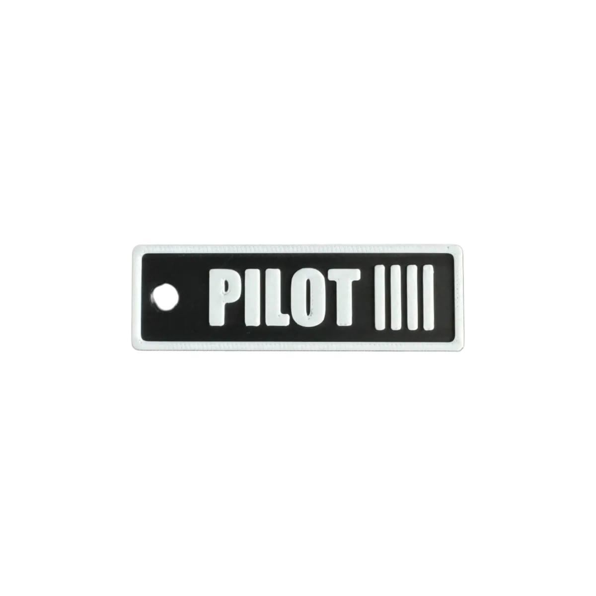 Schlüsselanhänger Pilot Level IV – Aviation Kunststoff Tag 82×26 mm