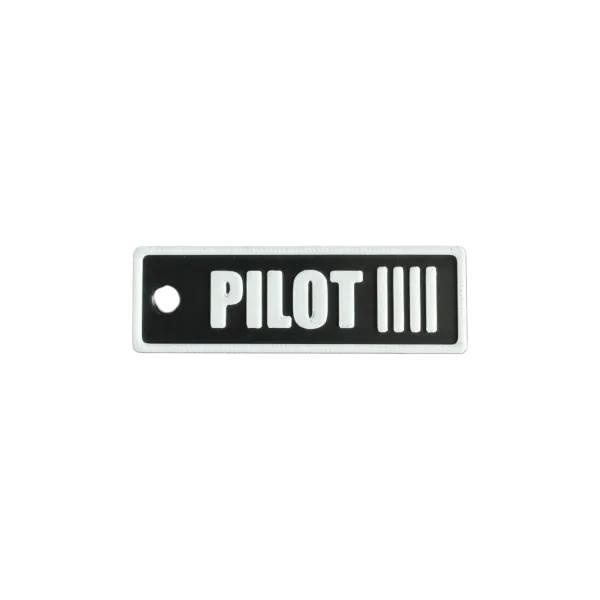 Schlüsselanhänger Pilot Level IV – Aviation Kunststoff Tag 82×26 mm