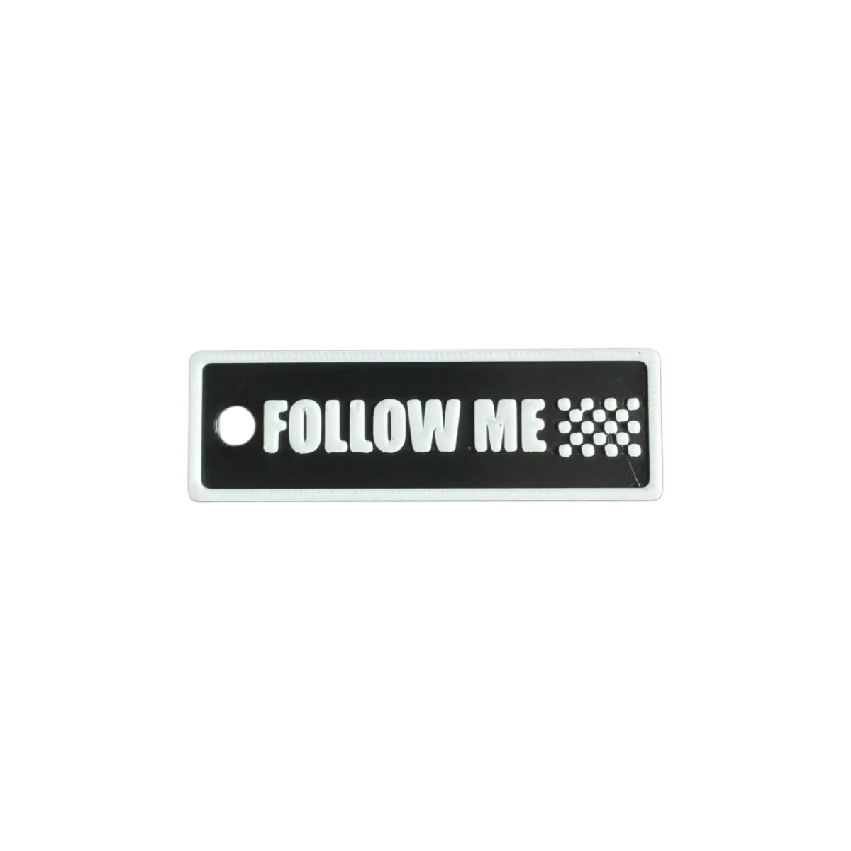 Schlüsselanhänger "FOLLOW ME" – Aviation Kunststoff Tag 82×26 mm