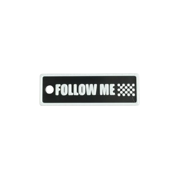 Schlüsselanhänger "FOLLOW ME" – Aviation Kunststoff Tag 82×26 mm